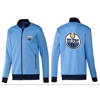 NHL Edmonton Oilers Zip Jackets Light Blue
