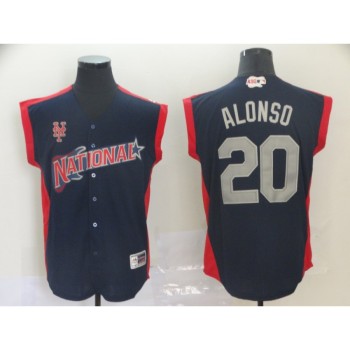 National League #20 Pete Alonso Navy 2019 MLB All-Star Game Workout Jersey