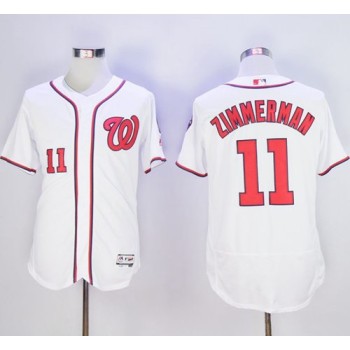 Nationals #11 Ryan Zimmerman White Flexbase Authentic Collection Stitched MLB Jersey Nationals #11 Ryan Zimmerman White Flexbase Authentic Collection Stitched MLB Jersey