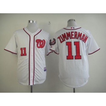 Nationals #11 Zimmerman Ryan White Stitched MLB Jersey Nationals #11 Zimmerman Ryan White Stitched MLB Jersey