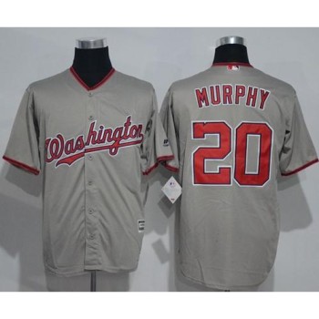 Nationals #20 Daniel Murphy Grey New Cool Base Stitched MLB Jersey Nationals #20 Daniel Murphy Grey New Cool Base Stitched MLB Jersey