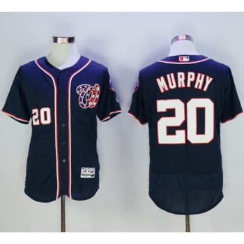 Nationals #20 Daniel Murphy Navy Blue Flexbase Authentic Collection Stitched MLB Jersey Nationals #20 Daniel Murphy Navy Blue Flexbase Authentic Collection Stitched MLB Jersey