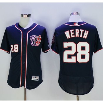 Nationals #28 Jayson Werth Navy Blue Flexbase Authentic Collection Stitched MLB Jersey Nationals #28 Jayson Werth Navy Blue Flexbase Authentic Collection Stitched MLB Jersey