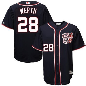 Nationals #28 Jayson Werth Navy Blue New Cool Base Stitched MLB Jersey Nationals #28 Jayson Werth Navy Blue New Cool Base Stitched MLB Jersey