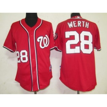 Nationals #28 Jayson Werth Red Stitched MLB Jersey Nationals #28 Jayson Werth Red Stitched MLB Jersey