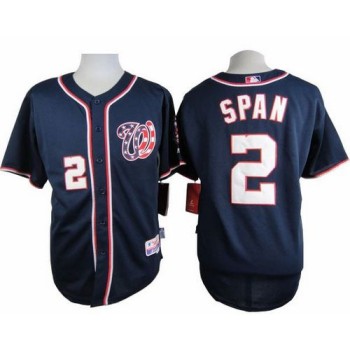 Nationals #2 Denard Span Navy Blue Cool Base Stitched MLB Jersey Nationals #2 Denard Span Navy Blue Cool Base Stitched MLB Jersey