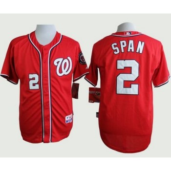 Nationals #2 Denard Span Red Cool Base Stitched MLB Jersey Nationals #2 Denard Span Red Cool Base Stitched MLB Jersey