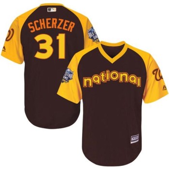 Nationals #31 Max Scherzer Brown 2016 All-Star National League Stitched Youth MLB Jersey Nationals #31 Max Scherzer Brown 2016 All-Star National League Stitched Youth MLB Jersey