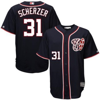 Nationals #31 Max Scherzer Navy Blue New Cool Base Stitched MLB Jersey Nationals #31 Max Scherzer Navy Blue New Cool Base Stitched MLB Jersey