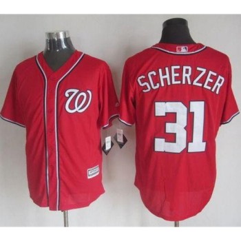 Nationals #31 Max Scherzer Red New Cool Base Stitched MLB Jersey Nationals #31 Max Scherzer Red New Cool Base Stitched MLB Jersey