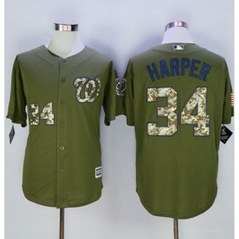 Nationals #34 Bryce Harper Green Camo New Cool Base Stitched MLB Jersey Nationals #34 Bryce Harper Green Camo New Cool Base Stitched MLB Jersey