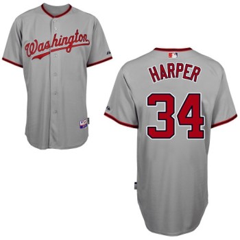 Nationals #34 Bryce Harper Grey Cool Base Stitched MLB Jersey Nationals #34 Bryce Harper Grey Cool Base Stitched MLB Jersey