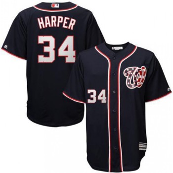 Nationals #34 Bryce Harper Navy Blue New Cool Base Stitched MLB Jersey Nationals #34 Bryce Harper Navy Blue New Cool Base Stitched MLB Jersey