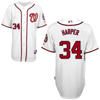 Nationals #34 Bryce Harper White Cool Base Stitched MLB Jersey Nationals #34 Bryce Harper White Cool Base Stitched MLB Jersey