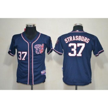 Nationals #37 Stephen Strasburg Blue Cool Base EStitched Youth MLB Jersey Nationals #37 Stephen Strasburg Blue Cool Base EStitched Youth MLB Jersey
