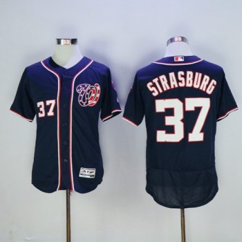 Nationals #37 Stephen Strasburg Navy Blue Flexbase Authentic Collection Stitched MLB Jersey Nationals #37 Stephen Strasburg Navy Blue Flexbase Authentic Collection Stitched MLB Jersey
