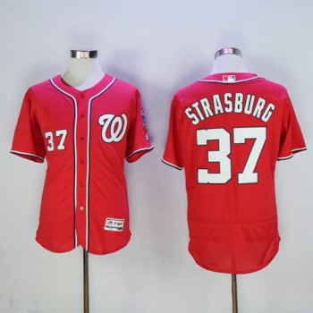 Nationals #37 Stephen Strasburg Red Flexbase Authentic Collection Stitched MLB Jersey Nationals #37 Stephen Strasburg Red Flexbase Authentic Collection Stitched MLB Jersey