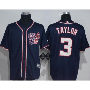 Nationals #3 Michael Taylor Navy Blue New Cool Base Stitched MLB Jersey Nationals #3 Michael Taylor Navy Blue New Cool Base Stitched MLB Jersey