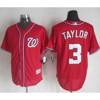 Nationals #3 Michael Taylor Red New Cool Base Stitched MLB Jersey Nationals #3 Michael Taylor Red New Cool Base Stitched MLB Jersey