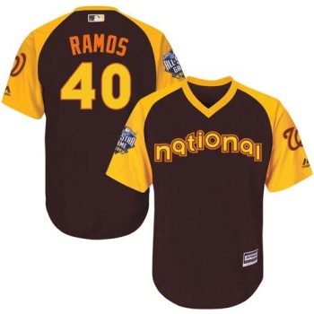 Nationals #40 Wilson Ramos Brown 2016 All-Star National League Stitched Youth MLB Jersey Nationals #40 Wilson Ramos Brown 2016 All-Star National League Stitched Youth MLB Jersey