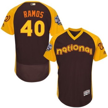 Nationals #40 Wilson Ramos Brown Flexbase Authentic Collection 2016 All-Star National League Stitched MLB Jersey Nationals #40 Wilson Ramos Brown Flexbase Authentic Collection 2016 All-Star National League Stitched MLB Jersey