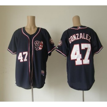 Nationals #47 Gio Gonzalez Navy Blue Cool Base Stitched MLB Jersey Nationals #47 Gio Gonzalez Navy Blue Cool Base Stitched MLB Jersey