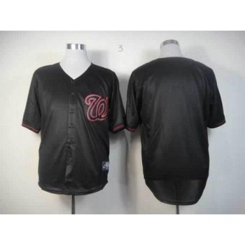 Nationals Blank Black Fashion Stitched MLB Jersey Nationals Blank Black Fashion Stitched MLB Jersey