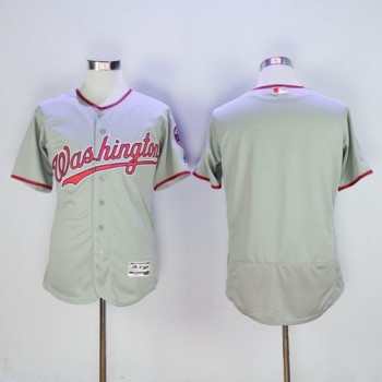 Nationals Blank Grey Flexbase Authentic Collection Stitched MLB Jersey Nationals Blank Grey Flexbase Authentic Collection Stitched MLB Jersey