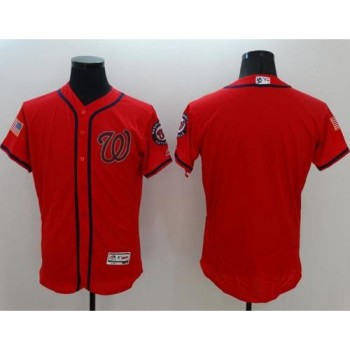 Nationals Blank Red Fashion Stars & Stripes Flexbase Authentic Stitched MLB Jersey Nationals Blank Red Fashion Stars & Stripes Flexbase Authentic Stitched MLB Jersey