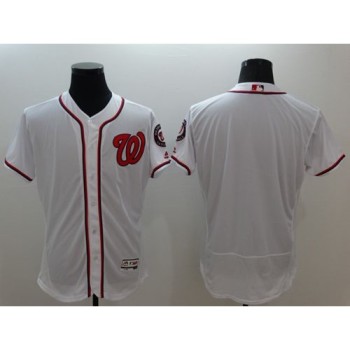 Nationals Blank White Flexbase Authentic Collection Stitched MLB Jersey Nationals Blank White Flexbase Authentic Collection Stitched MLB Jersey