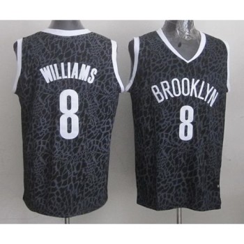 Nets #8 Deron Williams Black Crazy Light Stitched NBA Jersey Nets #8 Deron Williams Black Crazy Light Stitched NBA Jersey