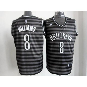 Nets #8 Deron Williams Black/Grey Groove Stitched NBA Jersey Nets #8 Deron Williams Black/Grey Groove Stitched NBA Jersey