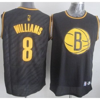 Nets #8 Deron Williams Black Precious Metals Fashion Stitched NBA Jersey Nets #8 Deron Williams Black Precious Metals Fashion Stitched NBA Jersey