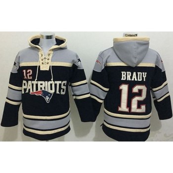 New England Patriots #12 Tom Brady Blue Sawyer Hoodie Sweatshirt NFL Hoodie New England Patriots #12 Tom Brady Blue Sawyer Hoodie Sweatshirt NFL Hoodie