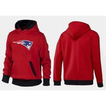 New England Patriots Logo Pullover Hoodie Red & Black New England Patriots Logo Pullover Hoodie Red & Black