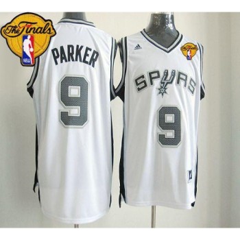 New Revolution 30 Spurs #9 Tony Parker White Finals Patch Stitched NBA Jersey New Revolution 30 Spurs #9 Tony Parker White Finals Patch Stitched NBA Jersey