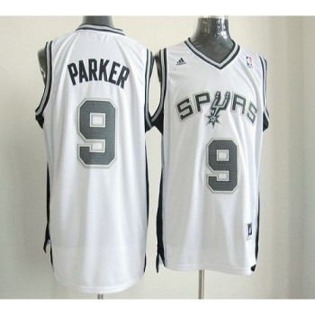New Revolution 30 Spurs #9 Tony Parker White Stitched NBA Jersey New Revolution 30 Spurs #9 Tony Parker White Stitched NBA Jersey