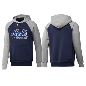 New York Mets Pullover Hoodie Dark Blue & Grey New York Mets Pullover Hoodie Dark Blue & Grey
