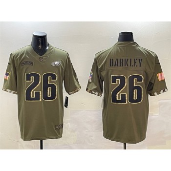 Men's Philadelphia Eagles #26 Saquon Barkley Camo Salute To Service Limited Stitched Jersey Men's Philadelphia Eagles #26 Saquon Barkley Camo Salute To Service Limited Stitched Jersey