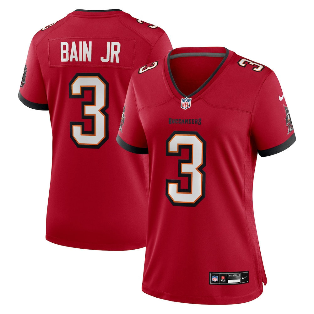 Women's Tampa Bay Buccaneers #3 Rueben Bain Jr. Nike Red 2026 NFL Draft Game Jersey Women's Tampa Bay Buccaneers #3 Rueben Bain Jr. Nike Red 2026 NFL Draft Game Jersey