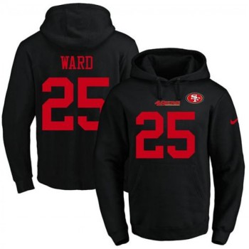 49ers #25 Jimmie Ward Black Name & Number Pullover NFL Hoodie