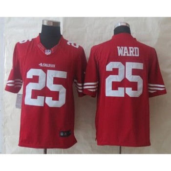 49ers #25 Jimmie Ward Red Team Color Men's Stitched NFL Limited Jersey 49ers #25 Jimmie Ward Red Team Color Men's Stitched NFL Limited Jersey