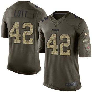 49ers #42 Ronnie Lott Green Men's Stitched NFL Limited Salute to Service Jersey 49ers #42 Ronnie Lott Green Men's Stitched NFL Limited Salute to Service Jersey