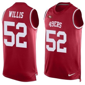 49ers #52 Patrick Willis Red Team Color Men's Stitched NFL Limited Tank Top Jersey 49ers #52 Patrick Willis Red Team Color Men's Stitched NFL Limited Tank Top Jersey