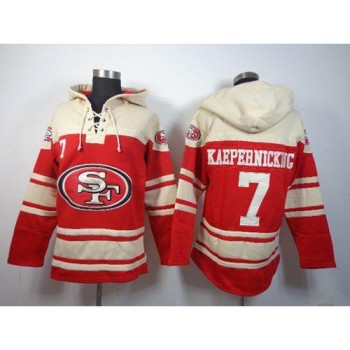 49ers #7 Colin Kaepernick Red Sawyer Hoodie Sweatshirt NFL Hoodie