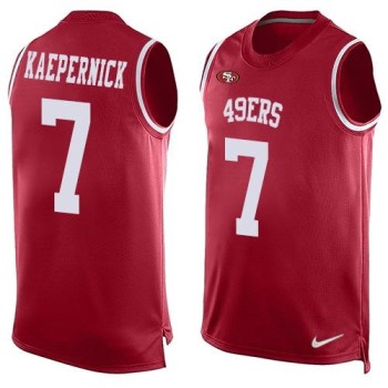 49ers #7 Colin Kaepernick Red Team Color Men's Stitched NFL Limited Tank Top Jersey 49ers #7 Colin Kaepernick Red Team Color Men's Stitched NFL Limited Tank Top Jersey