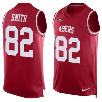 49ers #82 Torrey Smith Red Team Color Men's Stitched NFL Limited Tank Top Jersey 49ers #82 Torrey Smith Red Team Color Men's Stitched NFL Limited Tank Top Jersey