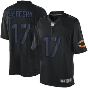 Bears #17 Alshon Jeffery Black Men's Stitched NFL Impact Limited Jersey