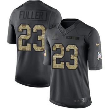 Bears #23 Kyle Fuller Black Men's Stitched NFL Limited 2016 Salute to Service Jersey