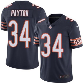 Bears #34 Walter Payton Navy Blue Youth Stitched NFL Limited Rush Jersey